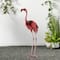 Glitzhome® 38.5" Metal Standing Flamingo Garden Statue with Stakes